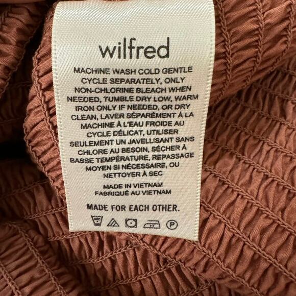 Aritzia Wilfred Coquette Cottagecore Peasant Regency Puff Sleeve Bodycon Dress - Picture 5 of 10